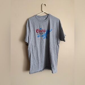 Coors Light Football Gray T-Shirt for Men Large